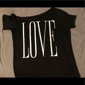 Black off the Shoulder shirt